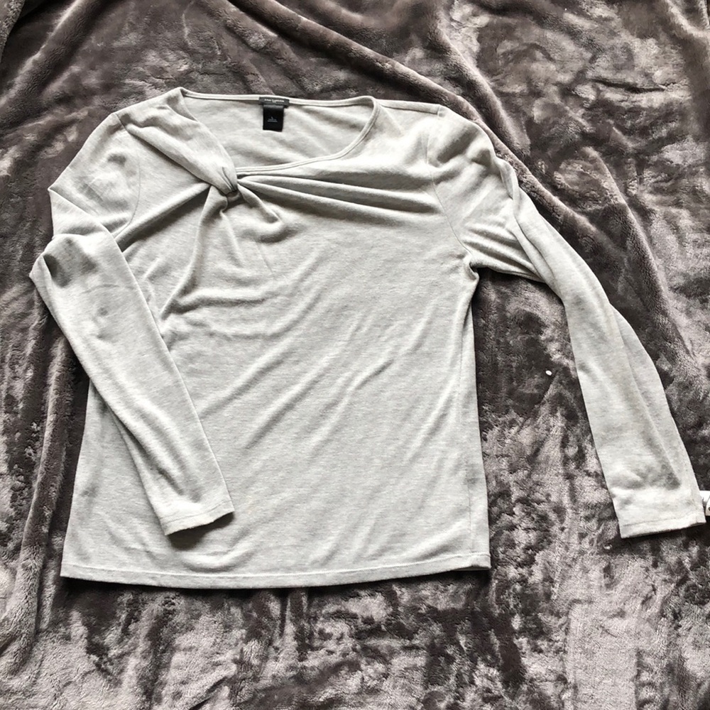Ann Taylor Light Sweater Asymmetrical Gather